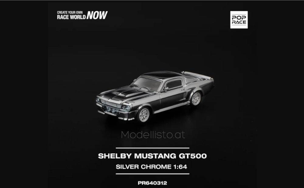 PR640312 Pop Race Shelby Mustang GT500, silver chrome